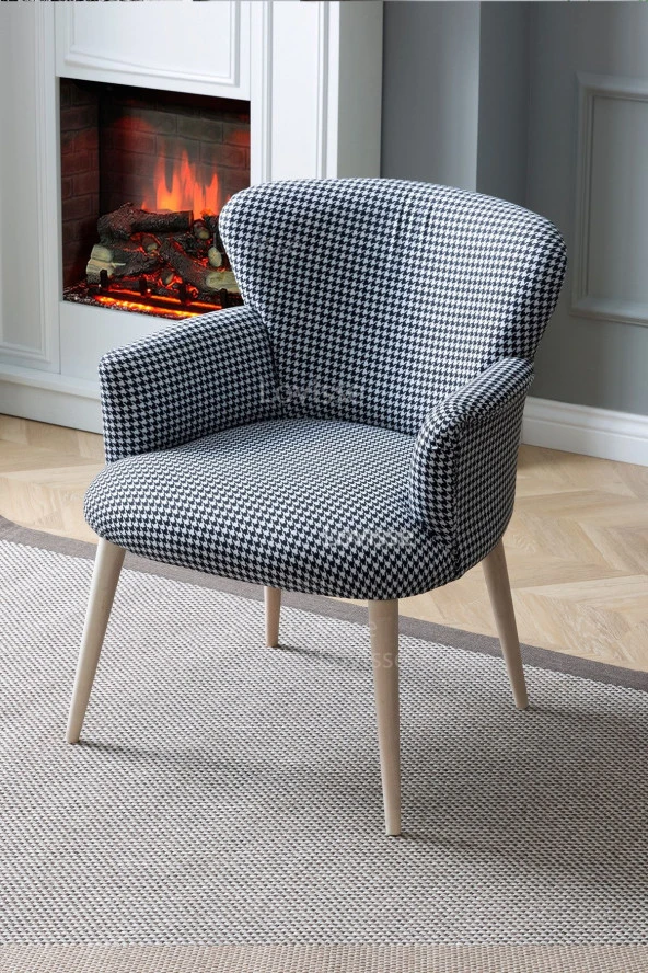 LOVİSSE HOME Puantiyeli Berjer Tekli Koltuk Balkon, Ofis, Bekleme, Güzellik Merkezi, Çay Seti - Resim 3