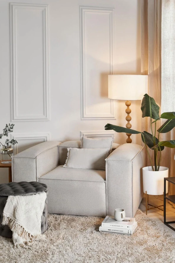 LOVİSSE HOME Flora Tasarım Berjer - Minimalist, Şık Ve Rahat - Salon, Balkon, Ev,ofis, Mağaza Berjer