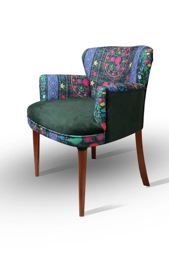 LOVİSSE HOME Yeşil Otantik Etnik Desen Berjer - 2