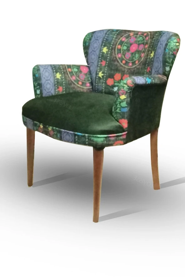 LOVİSSE HOME Yeşil Otantik Etnik Desen Berjer - 3