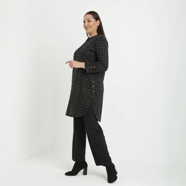 Ekose Desen Tunik Pantolon İkili Takım 2692B - 5
