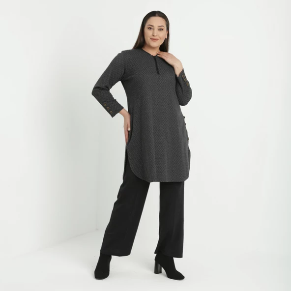 Vako Desen Tunik Pantolon İkili Takım 2692C - 5