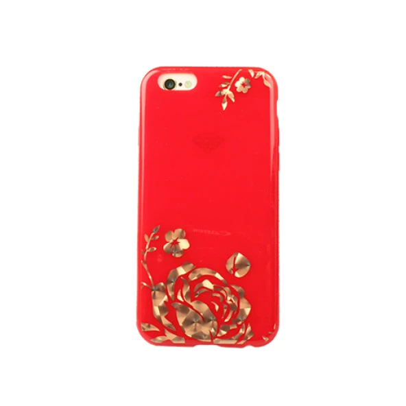 Shengo Apple iPhone 6S/6 Kılıf Kenarları Taşlı Silikon