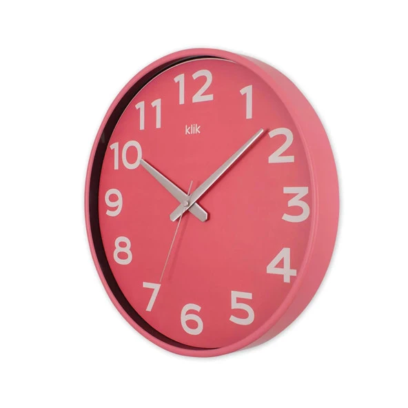 Girist Pembe Renk Dekoratif Duvar Saati 38 cm - 3