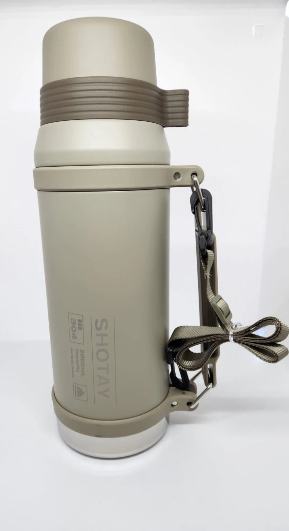 Shotay Vacuum Bottle 2 Lt Vakum Termos ST-8217 Kahverengi