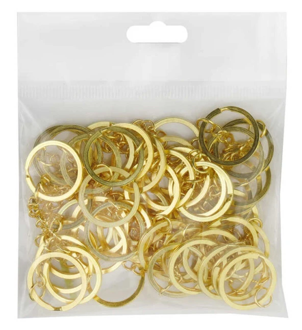 ANAHTARLIK HALKASI METAL 4,5 CM ALTIN PK:50 KL:100 - 2