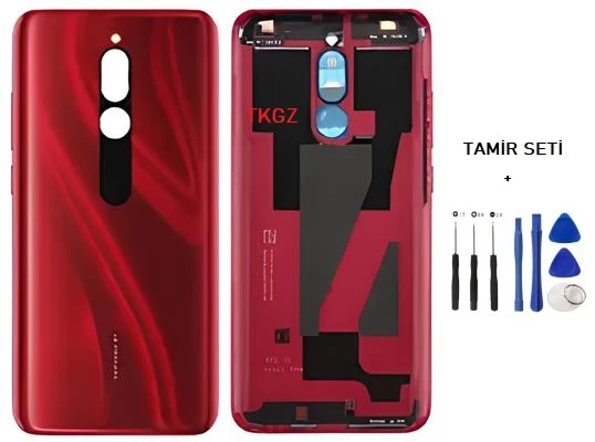 Xiaomi Redmi 8 FULL Kasa Arka Kapak Yan Tuş Takımı KIRMIZI - TAMİR SETİ