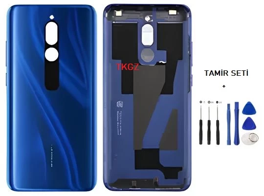 Xiaomi Redmi 8 FULL Kasa Arka Kapak Yan Tuş Takımı MAVİ - TAMİR SETİ