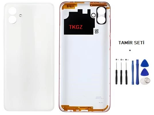 Samsung Galaxy A04 - SM-A045 FULL Kasa Arka Kapak Takım BEYAZ - TAMİR SETİ