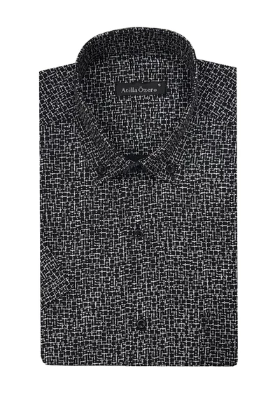 Atilla Özer Kısa Kol Klasik Erkek Gömlek-6609
