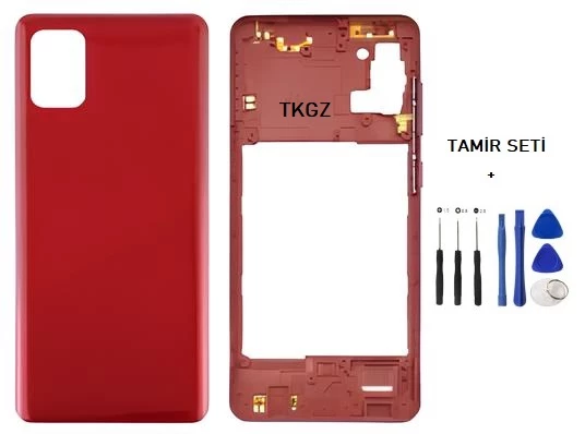 Samsung Galaxy A31  - SM-A315F FULL Kasa Arka Kapak Takım KIRMIZI - TAMİR SETİ