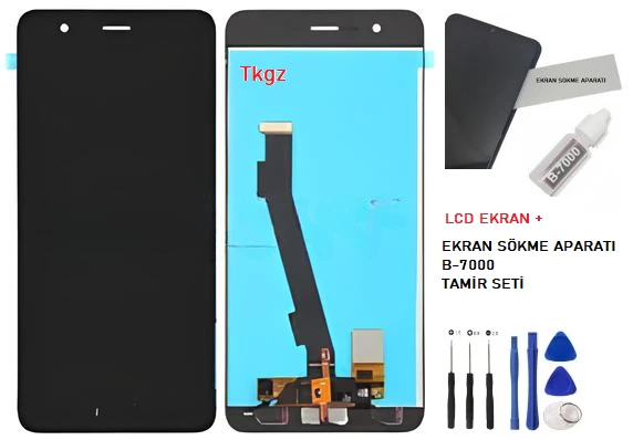 Xiaomi Mİ NOTE 3 Lcd Ekran Dokunmatik Orijinal Kalite SİYAH + B-7000 + TAMİR SETİ