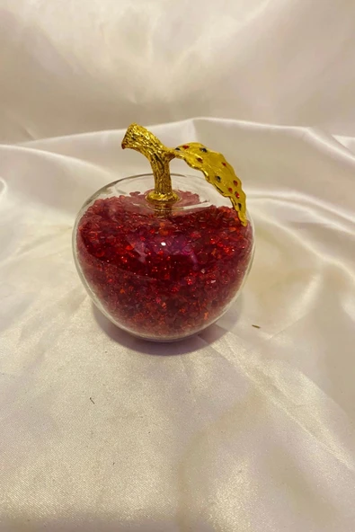 Kristal Cam Küre Elma Taşlı - Resim 3