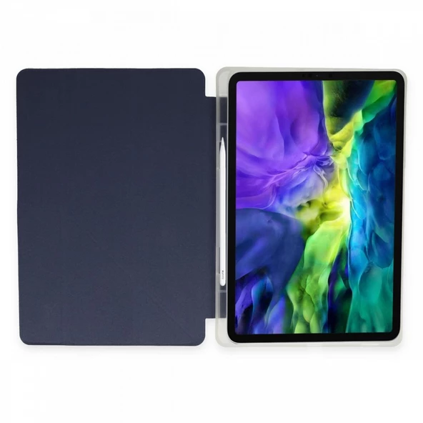 Apple iPad Air 11inç M2 2024 Kılıf Kalem Şarj Bölmeli Case A2902 A2903 A2904