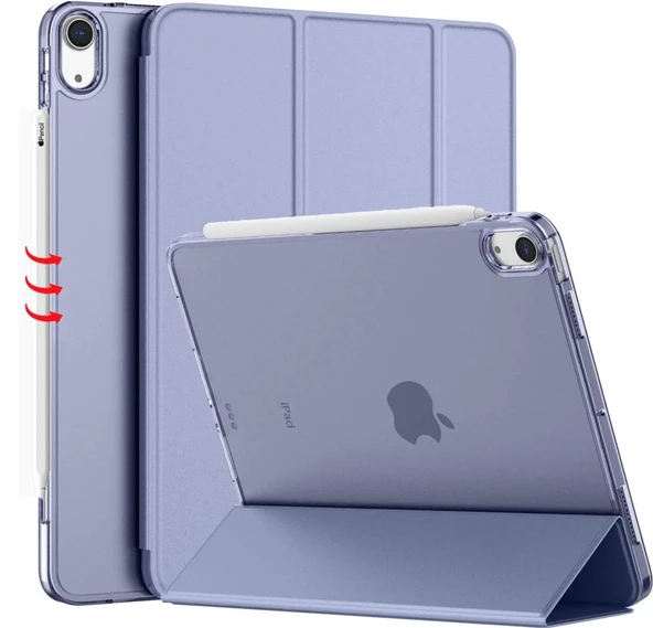 Apple iPad Air 11inç M2 2024 Air 4/5/6.Nesil 10.9 Kılıf PU Deri Smart Standlı Case A2902 A2903 A2904