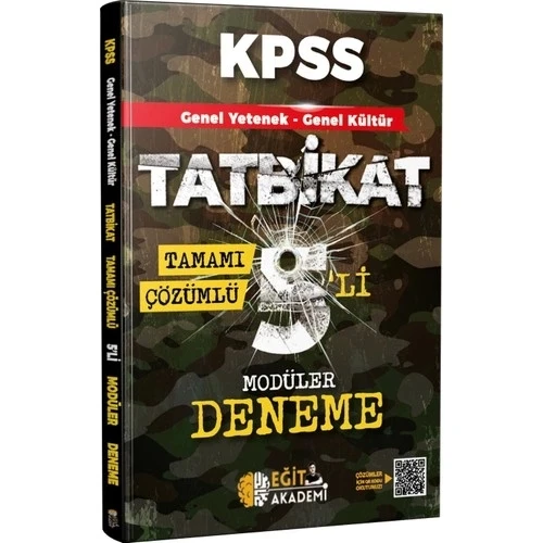 KPSS GY GK TATBİKAT ÇÖZÜMLÜ 5 DENEME  EĞİT AKADEMİ