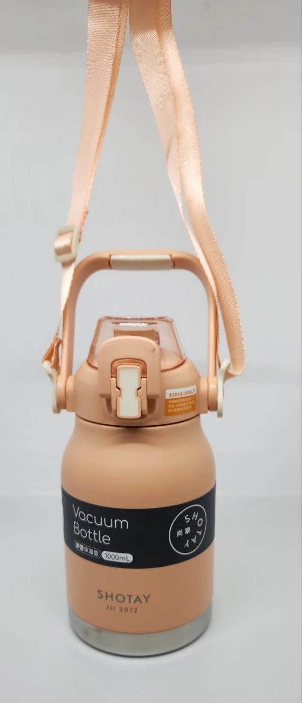 Shotay Phone Holder ST-8250 Kulplu-Askılı Pipetli-Pipetsiz 2 farklı kullanım 1000ml Matara Pembe - 2