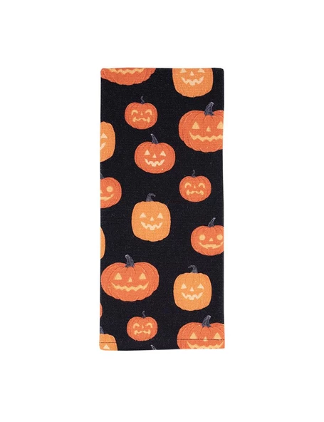 %100 Pamuk İkili 40x66 cm Halloween Desenli El & Yüz Havlu Seti Baveno - 5