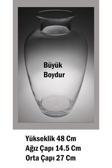 Paşabahçe Büyük Boy Kristal El İmalatı Ağır Vazo 18215 131546 18215 - 2