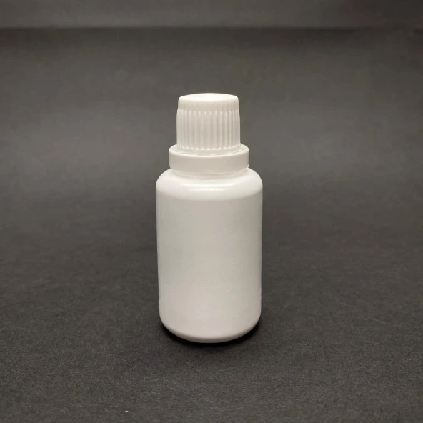 30 cc Plastik Şişe - Kilitli  Kapaklı- Mat Beyaz- x 10 Adet ürün görseli