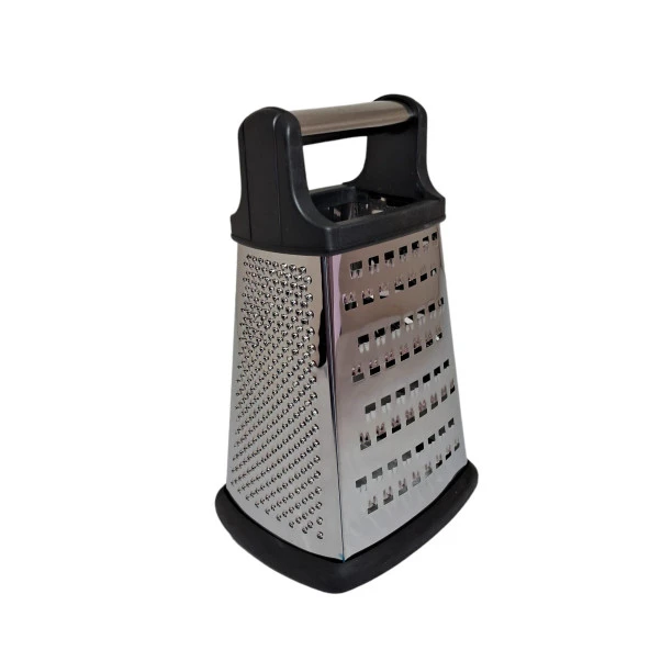 Lüx Saplı 4 köşe Rende 20 Cm Kutu Rende 3 Fonksiyonlu Kule Rende Peynir Sebze Patates Rende - Resim 3