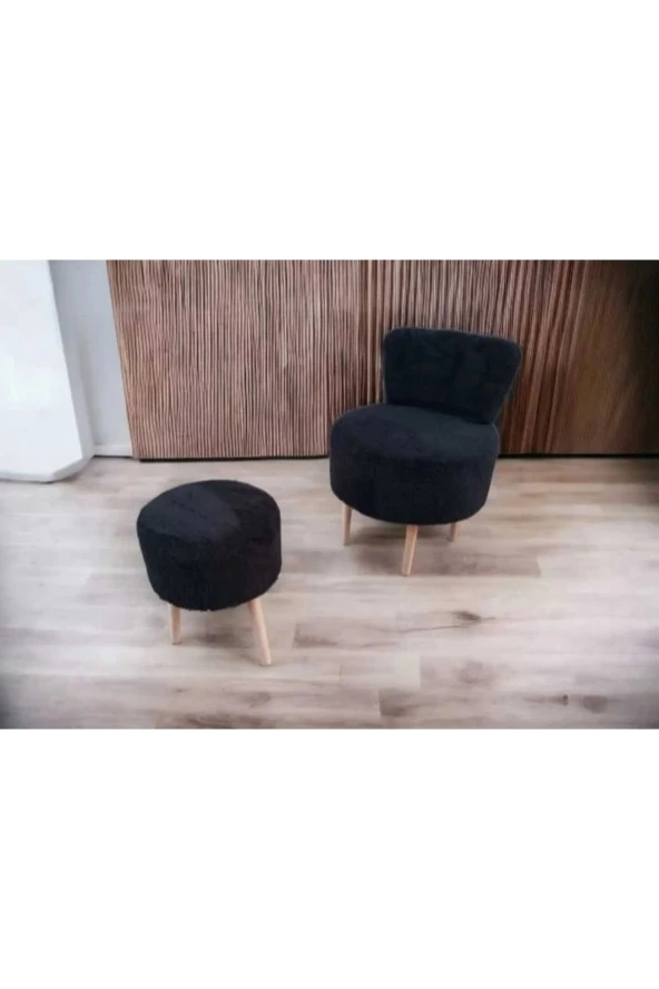 BEYLERBEYİ Çay Seti Tekli Koltuk Berjer Ve Puf Takımı (salon, Balkon, Ofis) 2 li Takım