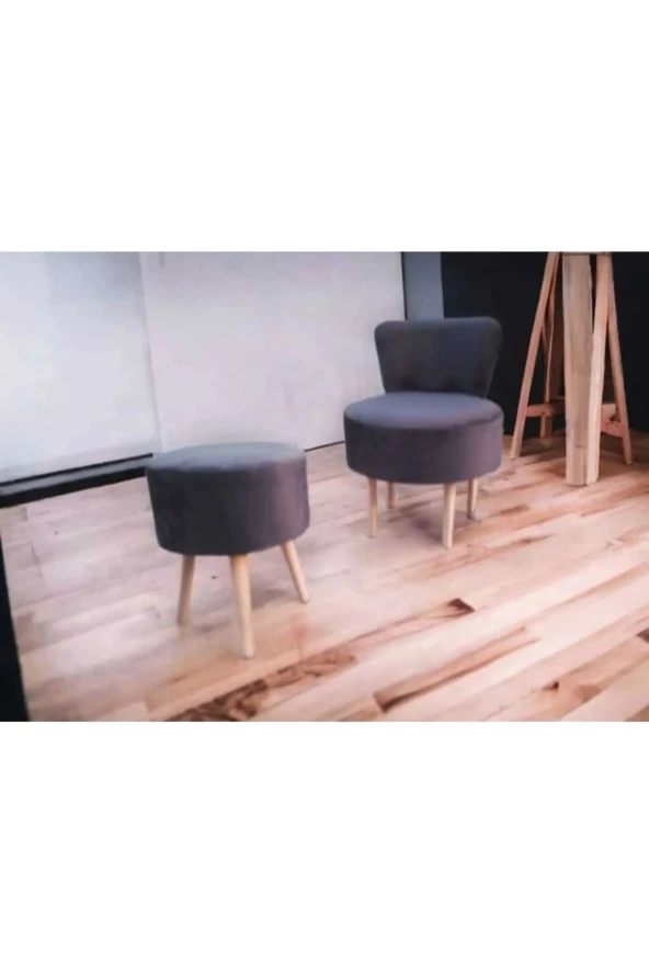 BEYLERBEYİ Çay Seti Tekli Koltuk Berjer Ve Puf Takımı (salon, Balkon, Ofis) 2 li Takım - 2