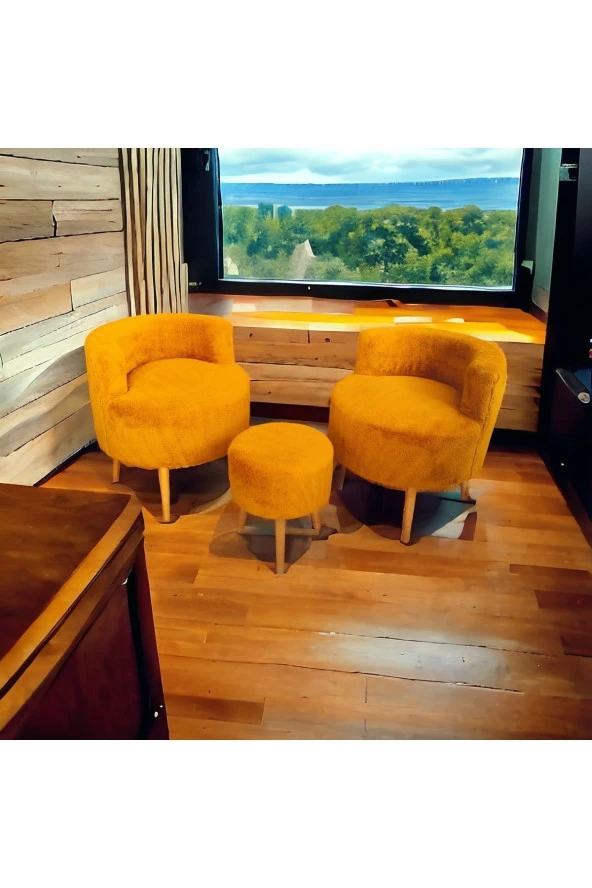 BEYLERBEYİ Köşe Takım,çay Seti Ikili Koltuk Berjer Ve Puf Takımı (SALON, BALKON, OFİS) 3 Lü Takım - 3