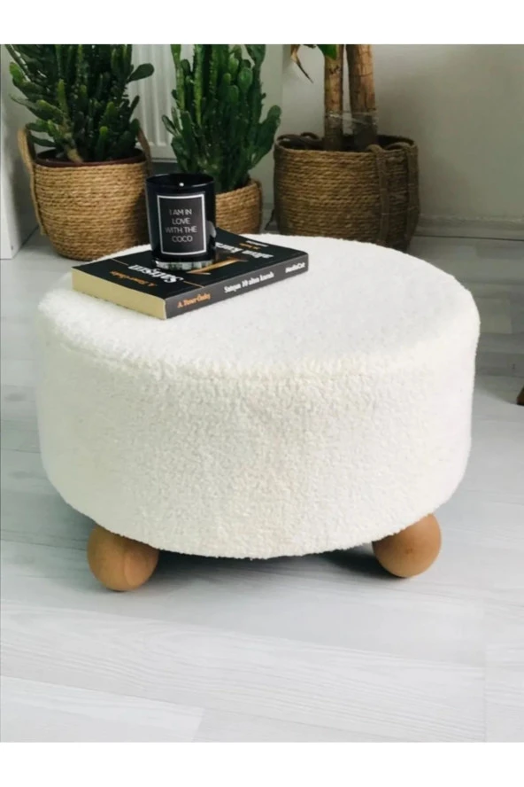 BEYLERBEYİ Puf El Yapımı Puf Kedi Yatağı Makyaj Masası Pufu Salon Pufu Oturma Odası