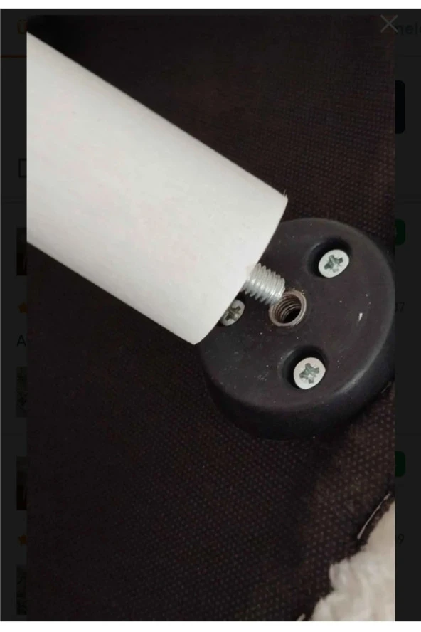 BEYLERBEYİ Gürgen Ahşap Ayaklı Dekoratif Beyaz Pelüş Yuvarlak Puf Bench Koltuk Sandalye - Resim 4