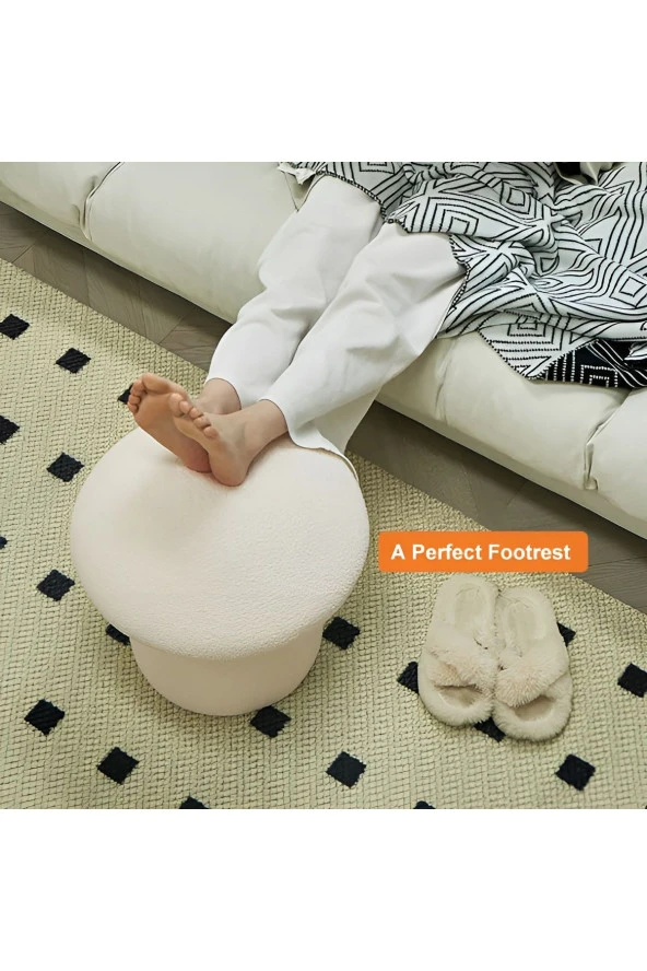 BEYLERBEYİ Mushroom Mantar Puf, welsoft kumaş,ayak makyaj pufu - Resim 2