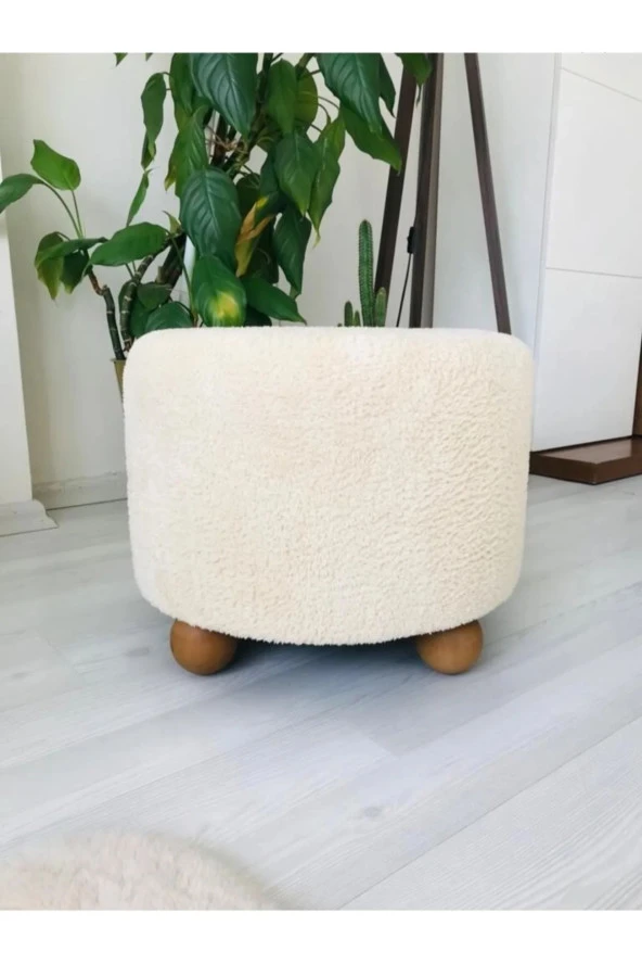 BEYLERBEYİ Puf El Yapımı Puf Kedi Yatağı Makyaj Masası Pufu Salon Pufu Oturma Odası - Resim 2