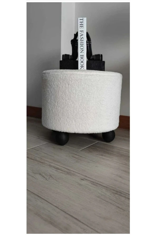 BEYLERBEYİ Puf El Yapımı Puf Kedi Yatağı Makyaj Masası Pufu Salon Pufu Oturma Odası - Resim 3