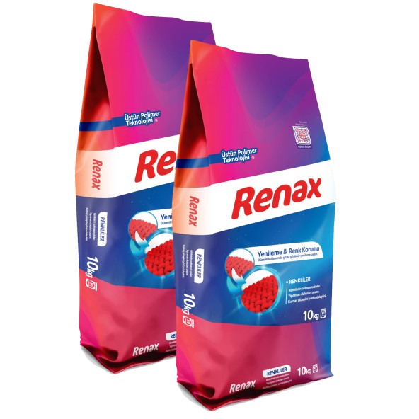 RENAX Toz Çamaşır Deterjanı 10 Kg - 2 Li Paket