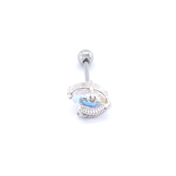 316L Çelik Zirkon Taşlı Gökyüzü Şekilli Piercing PRC-170 - 4