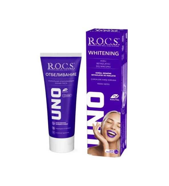 Rocs Uno Beyazlatıcı Diş Macunu 60 ml