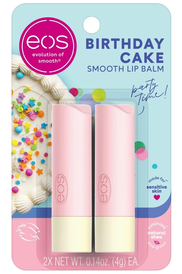 Eos Lip Balm Birthday Cake 2'li Dudak Balsamı 2x4GR