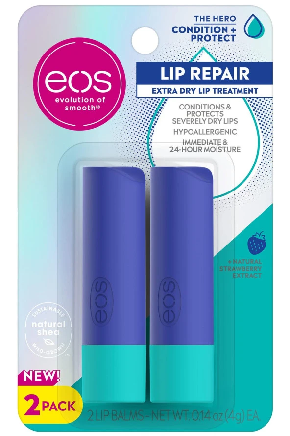 Eos Lip Balm Lip Repair Onarıcı 2'li Dudak Balsamı 2x4GR