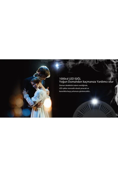 HY-SSA01 Photoelectric Kombine Kablosuz Duman & ISI Dedektörü ve Alarmı - Resim 3