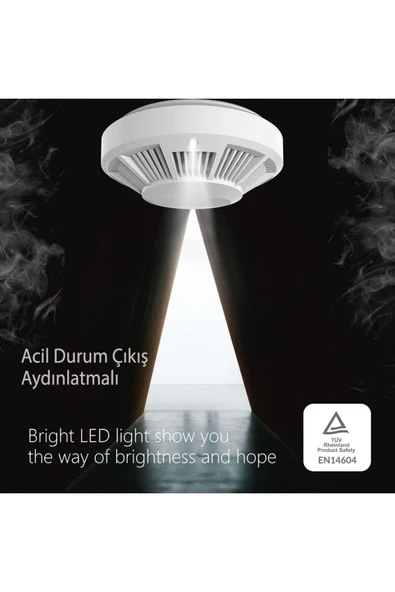 HY-SSA01 Photoelectric Kombine Kablosuz Duman & ISI Dedektörü ve Alarmı - Resim 5