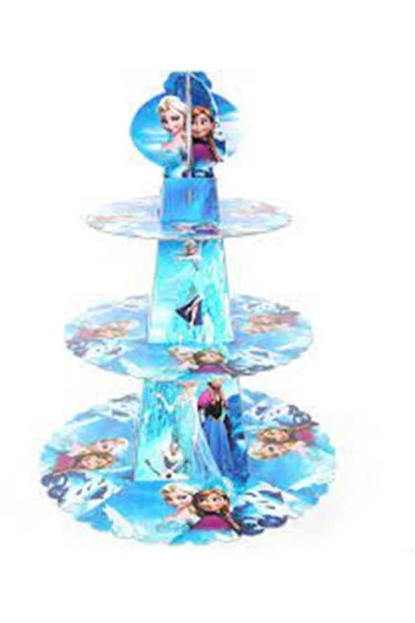 Elsa Frozen Karlar Ülkesi Kek Standı, Cupcake Stand 19x27x32 CM