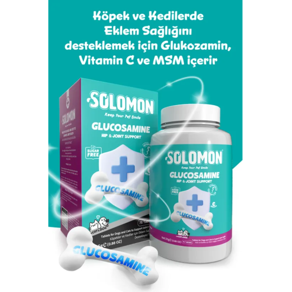 Glucosamine Tablet (kedi Ve Köpekler Için Eklem Ve Kas Destekleyici Takviye 75 Tablet)