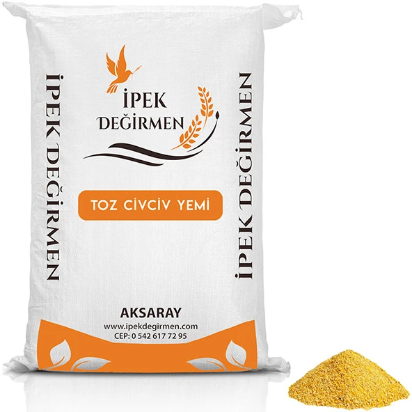 İpek Değirmen 20 KG Yağlı Toz Civciv Yemi Bıldırcın Tavuk Ördek Hindi