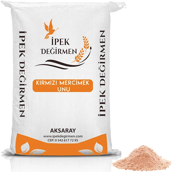 İpek Değirmen 3 KG Kırmızı Mercimek Unu Glutensiz Doğal Katkısız Diyet