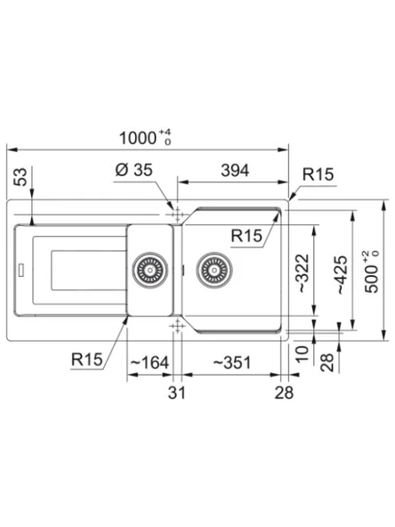 Franke UBG 651-100 Oyster Eviye - 2
