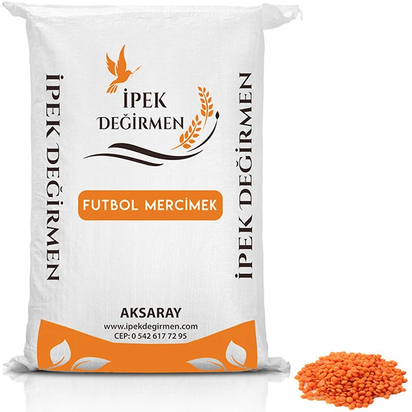 İpek Değirmen 1 KG Kırmızı Futbol Mercimek Yerli Köy Mercimeği