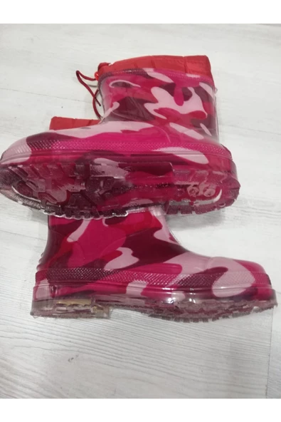 Çoçuk Pembe Plastik Çizme - 3
