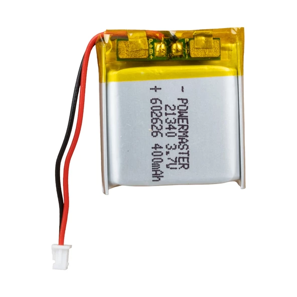 Powermaster 3.7 Volt 400 Mah Lityum Polimer Şarjlı Pil 6X26X26 mm Akıllı Saat Kulaklık Pili