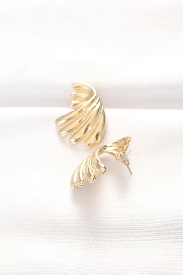 Pirinç Gold Renk Küpe - EBJ240521W24176 - Resim 2