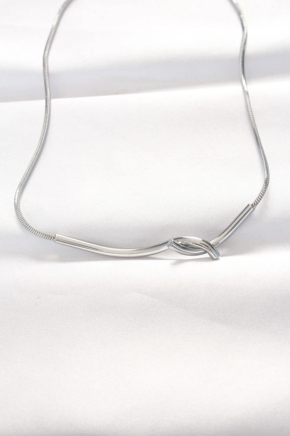 316L Çelik Silver Renk Kolye - EBJ240521W24282 ürün görseli